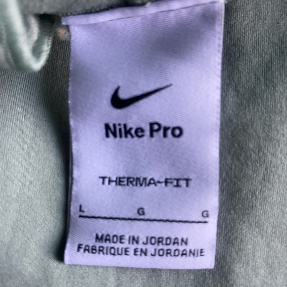 Nike Women’s Green Dri-FIT Funnel Neck Long Sleeve Pullover Hoodie Size L - Picture 11 of 13